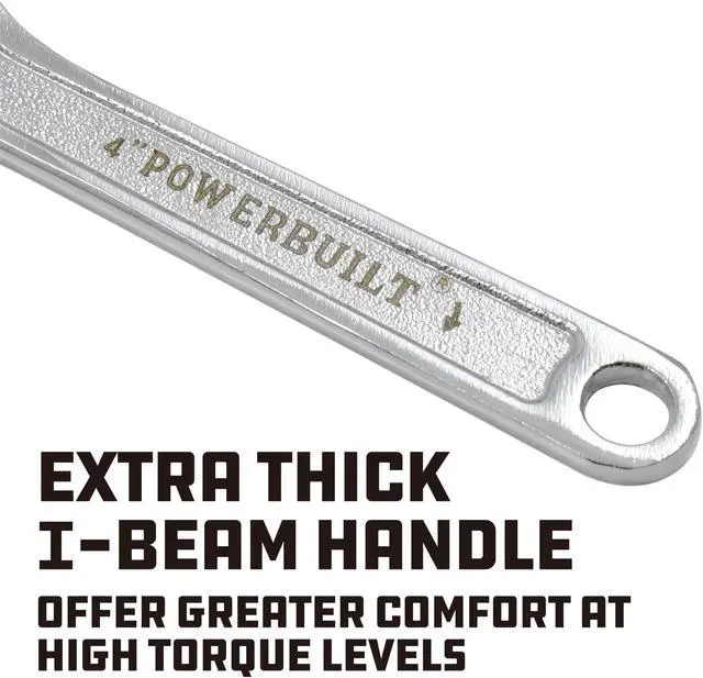 Alt view image 4 of 7 - Powerbuilt 4 Inch Adjustable Wrench - 944039
