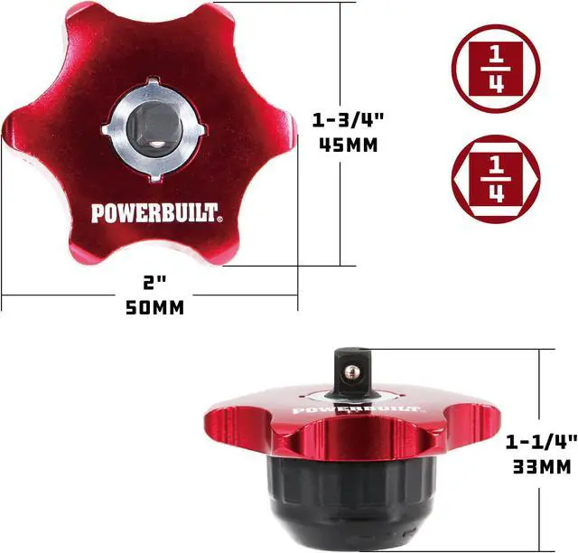 Alt view image 8 of 14 - Powerbuilt 1/4 Inch Drive 36 Tooth 2-in-1 Thumb Ratchet - 941248
