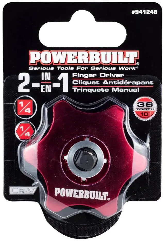Alt view image 12 of 14 - Powerbuilt 1/4 Inch Drive 36 Tooth 2-in-1 Thumb Ratchet - 941248