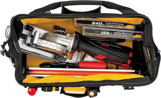 Alt view image 10 of 11 - Cat 16 Inch Tech Wide-Mouth Tool Bag - 980206N