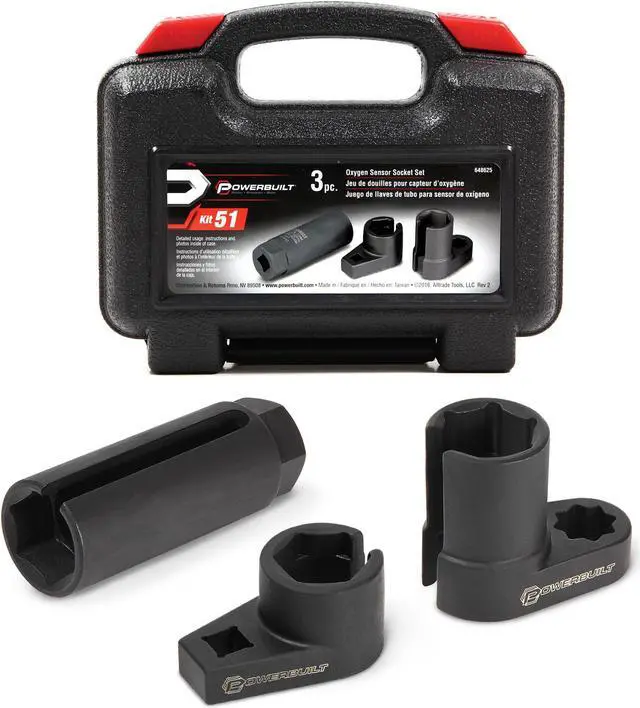 Alt view image 2 of 8 - Powerbuilt 648625 3 Pc Oxygen Sensor Socket Kit (Kit 51)