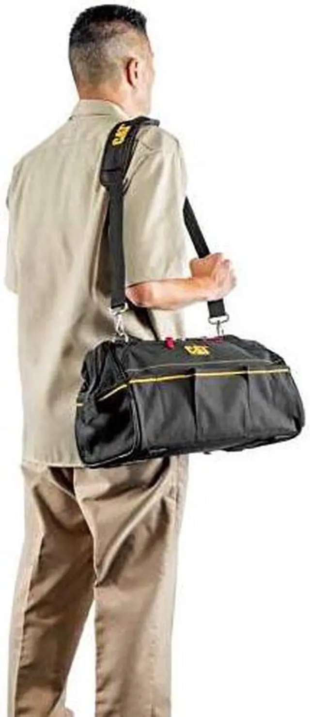Alt view image 6 of 11 - Cat 16 Inch Tech Wide-Mouth Tool Bag - 980206N