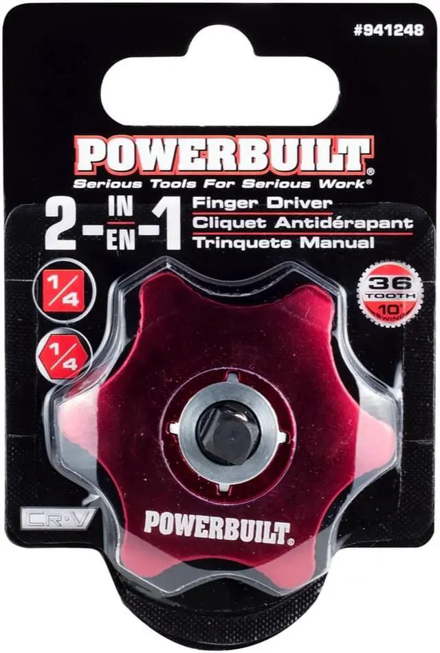 Alt view image 6 of 14 - Powerbuilt 1/4 Inch Drive 36 Tooth 2-in-1 Thumb Ratchet - 941248