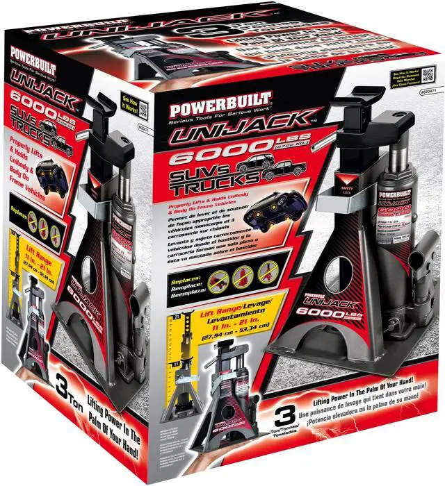 Alt view image 6 of 20 - Powerbuilt 2 Ton Pound Unijack Bottle Jack and Jackstand in One - 620470