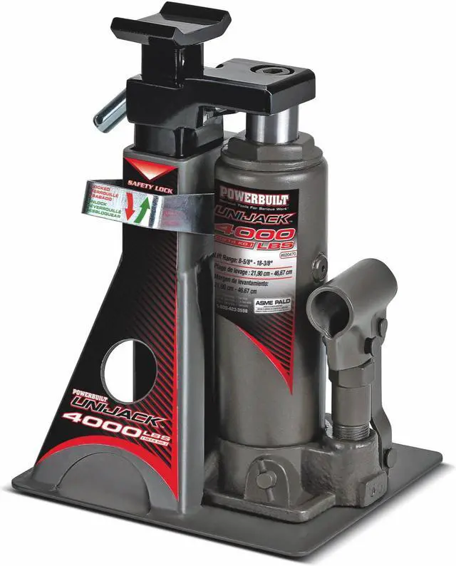 Main image of Powerbuilt 2 Ton Pound Unijack Bottle Jack and Jackstand in One - 620470