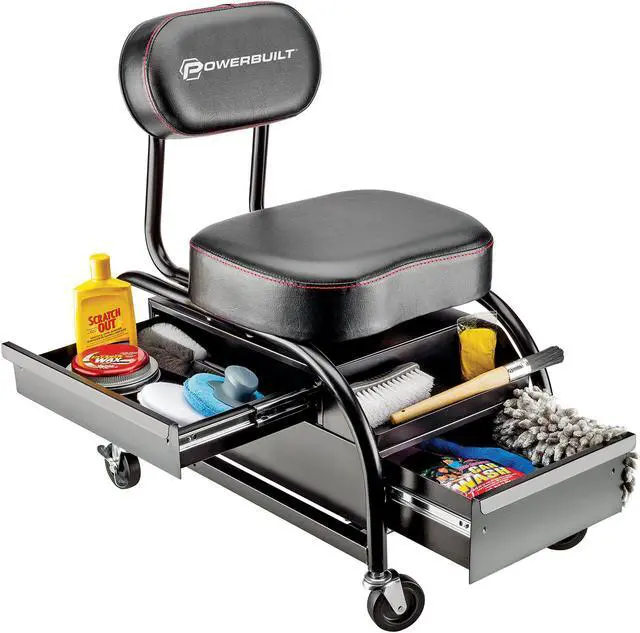 Alt view image 11 of 15 - Powerbuilt Professional Detailer Roller Seat - 240299