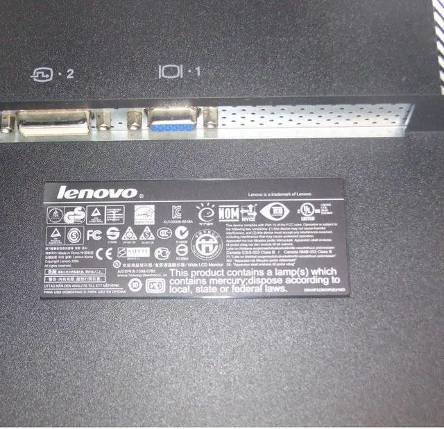 Alt view image 2 of 5 - Lenovo L1951PWD 1440 x 900 Resolution 19" WideScreen LCD Flat Panel Computer Monitor Display