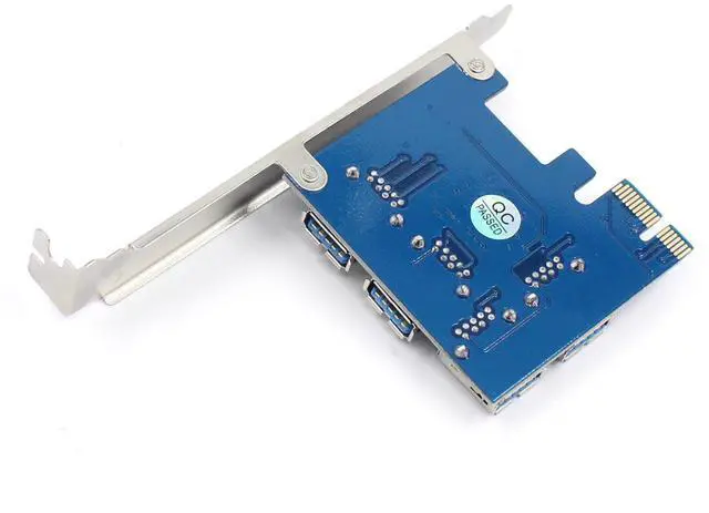 Alt view image 5 of 7 - WBTUO Riser Card PCI-E USB 3.0 PCIe Port Multiplier Card PCI express PCIe 1 to 4 PCI-E to PCI-E for BTC Miner