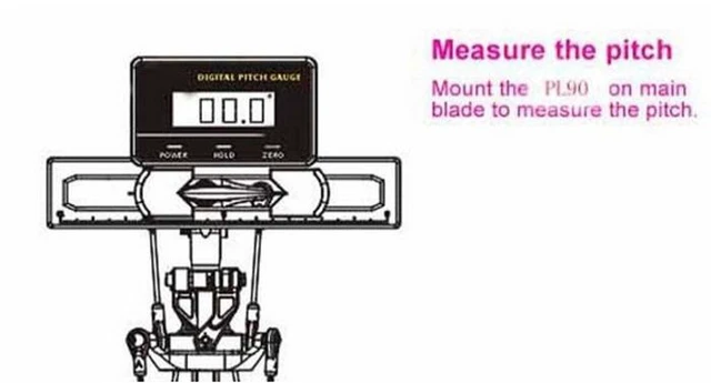 Alt view image 3 of 4 - Main Rotor Blade Electronic Measure Tool Digital Pitch Gauge Ruler For Trex 250~700 FB FBL RC Helicopter