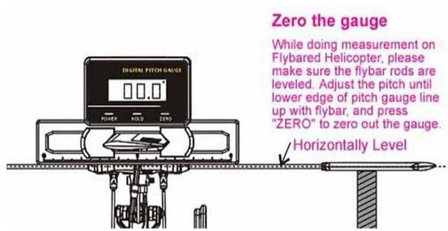 Alt view image 4 of 4 - Main Rotor Blade Electronic Measure Tool Digital Pitch Gauge Ruler For Trex 250~700 FB FBL RC Helicopter