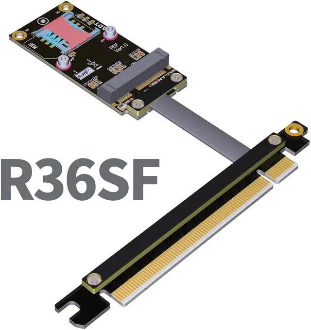 Main image of ADT-Link PCI-E x16 To miniPCIe Extension Cord Adapter Cable gen3 8G/bps PCIe x16 mini PCIe For Wireless Card-5cm