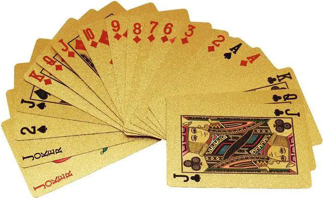 Alt view image 2 of 6 - 24K Karat Gold Golden Foil Plated Poker Playing Card with Certificate US Pattern