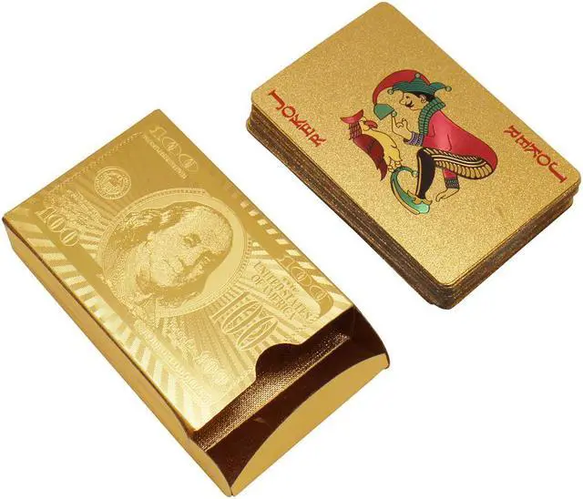 Alt view image 5 of 6 - 24K Karat Gold Golden Foil Plated Poker Playing Card with Certificate US Pattern