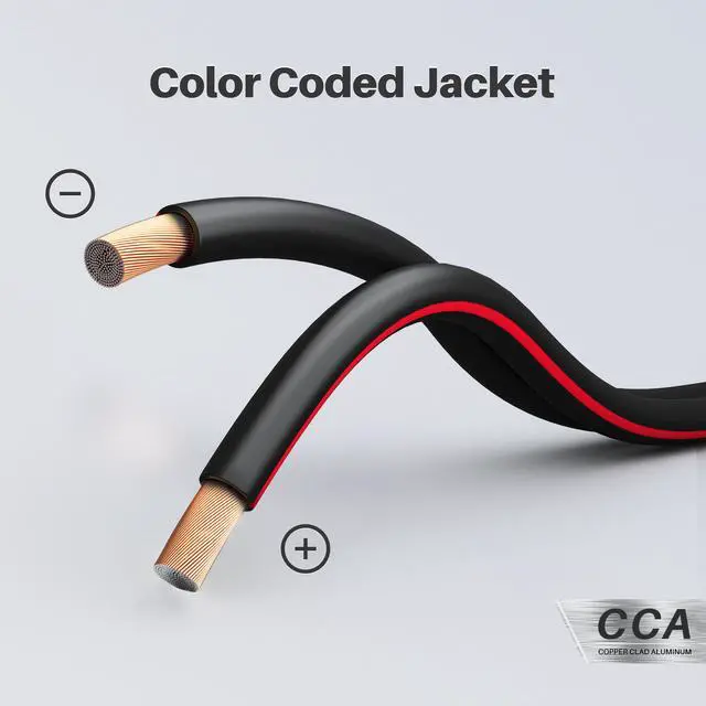 Alt view image 3 of 7 - 18AWG Speaker Wire, GearIT Pro Series 18 Gauge Speaker Wire Cable (200 Feet / 60 Meters) Great Use for Home Theater Speakers and Car Speakers, Black