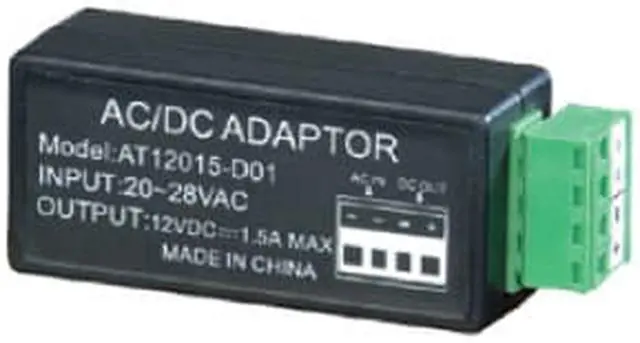 Alt view image 2 of 2 - 24 VAC to 12 VDC, 1.5 Amp Supply Current Power Adapter for Indoor Outdoor CCTV