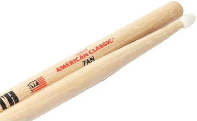 Alt view image 6 of 11 - Vic Firth American Classic 7AN Nylon Tip Drumsticks