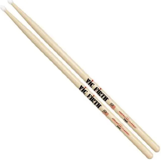 Alt view image 7 of 11 - Vic Firth American Classic 7AN Nylon Tip Drumsticks