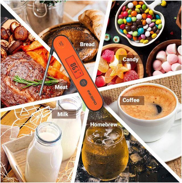 Inkbird Instant Read Meat Thermometer IHT-1P, Digital Waterproof  Rechargeable Food Thermometer with Calibration, Magnet, Backlight for  Cooking, Grill