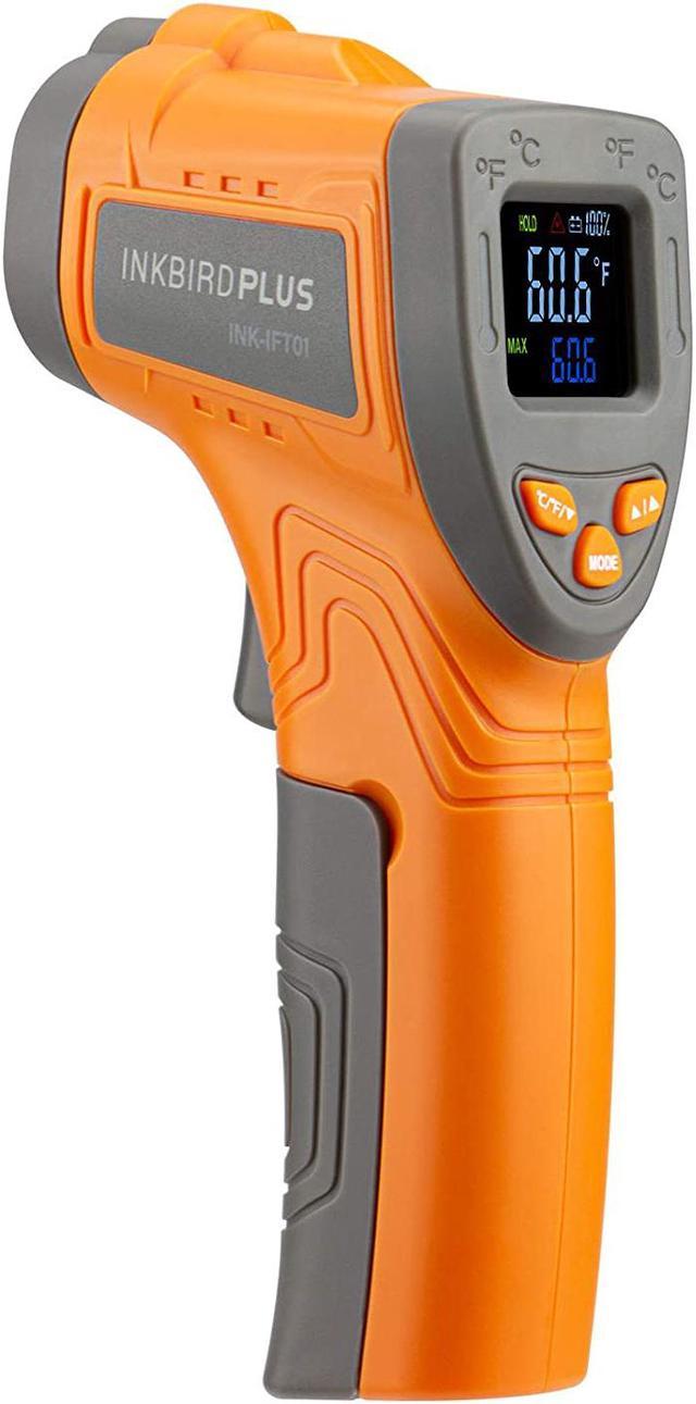 Inkbird Infrared Thermometer Ink-IFT, Temperature Gun,Digital Laser  Thermometer,Non Contact thermometers -58F~1022F IR Gun for Heating Food,  Barbecue,Pizza Oven,and Daily use (NOT for Human) 
