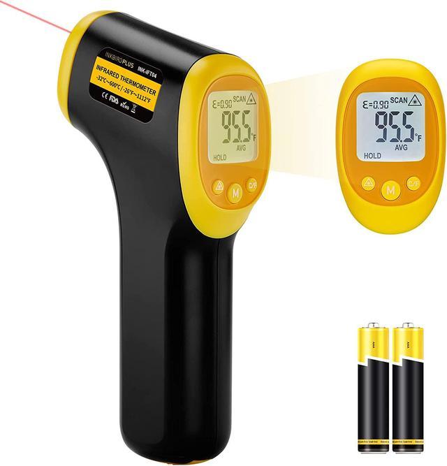 INKBIRDPLUS Infrared Thermometer for Cooking INK-IFT04 Laser Thermometer  with LCD Color Display -26~1112F, Adjustable Emissivity for Cooking, Pizza  Oven, Meat, Barbecue Grill, Freezer, Industry 