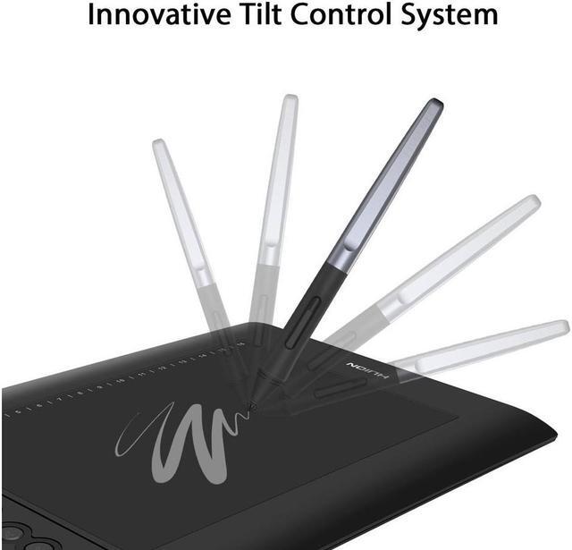 Alt view image 8 of 7 - Huion H610PRO V2 Painting Drawing Pen Graphics Tablet 10x6 Inch with Battery-free Stylus Tilt Function and 8192 Pressure Sensitivity and 8 Shortcut Keys