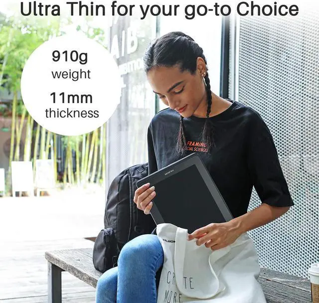 Alt view image 6 of 7 - Huion KAMVAS Pro 13 Graphics Drawing Monitor Pen Display Tilt Function 8192 Pen Pressure Battery-Free Stylus, Full-Laminated Screen, 120% sRGB(No Stand)