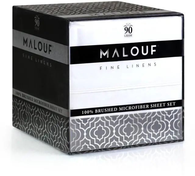 Alt view image 3 of 4 - Malouf Fine Linens® 100% Brushed Microfiber Super Soft 4-Piece Luxury Bed Sheet Set - Wrinkle Resistant