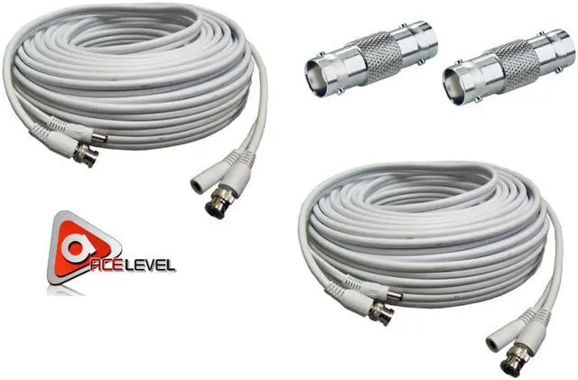 Main image of ACELEVEL 2PK RG59 PREMIUM UL LISTED 100FT CAB FOR SDI VIVOTEK SYSTEMS WHITE COLOR - OEM