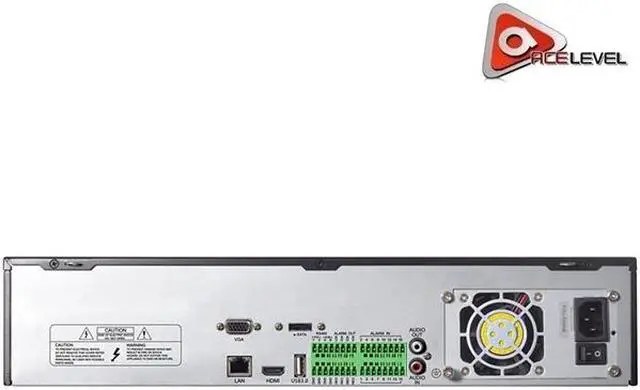 Alt view image 2 of 2 - AceLevel 32 Channel NVR: Dual Stream, SATAx8 up to 6TB Each, Pentaplex, 2U Case, H.264 Compression, Mobile Surveillance