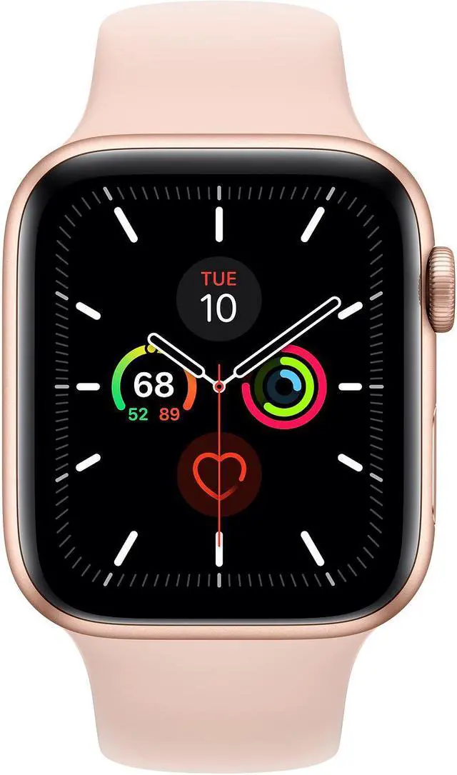 Alt view image 3 of 8 - Apple Watch Series 5 GPS + Cellular (4G) MWWP2LL/A Gold Aluminium Case / Pink Sand Sport Band Smartwatch