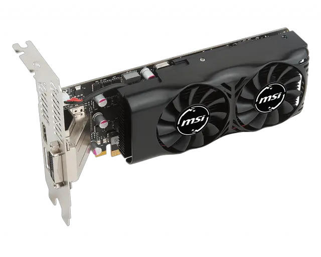 Alt view image 3 of 4 - MSI NVIDIA GeForce GTX 1050 2GT LP - 2GB Dual Fan Low Profile Graphics Card