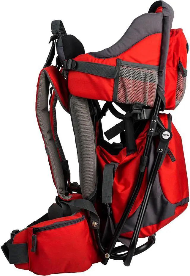 Alt view image 3 of 7 - ClevrPlus Canyonero Baby Backpack Kid Toddler Camping Hiking Child Carrier Red