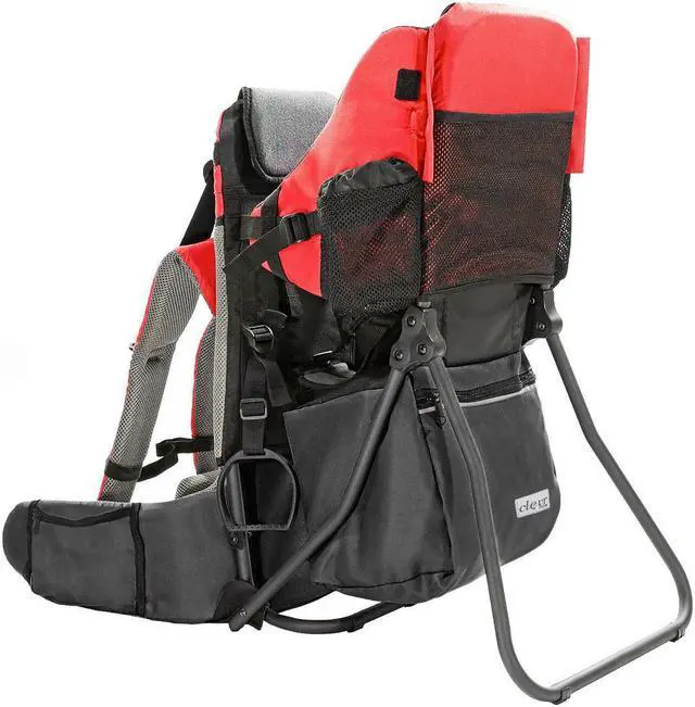 Main image of ClevrPlus CC Hiking Child Carrier Baby Backpack Camping for Toddler Kid, Red