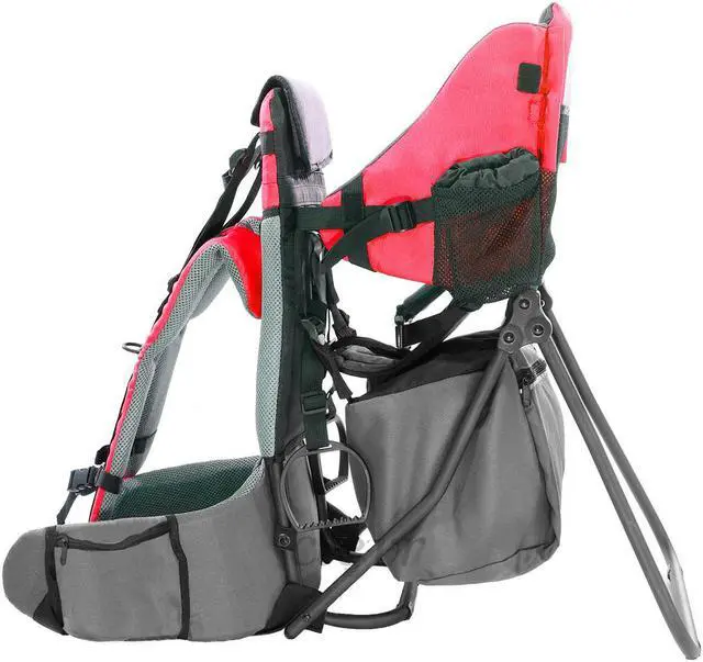 Alt view image 3 of 7 - ClevrPlus CC Hiking Child Carrier Baby Backpack Camping for Toddler Kid, Red