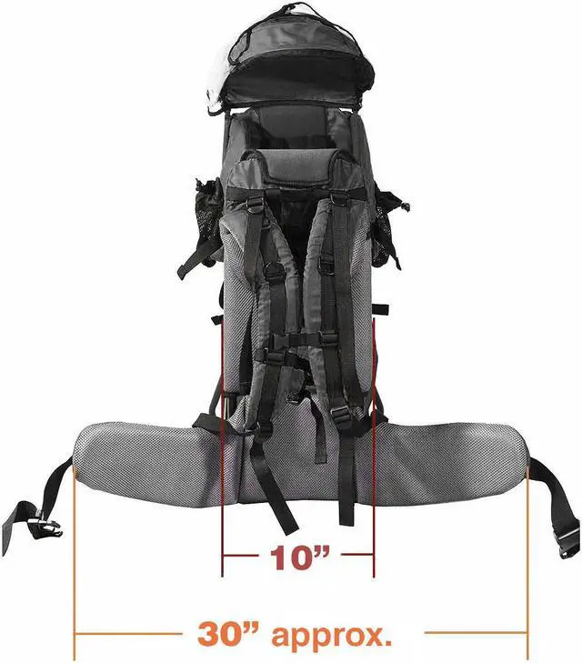 Alt view image 6 of 7 - ClevrPlus CC Hiking Child Carrier Baby Backpack Camping for Toddler Kid, Grey