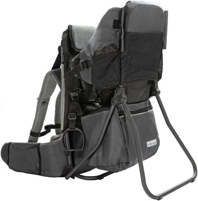 Alt view image 2 of 7 - ClevrPlus CC Hiking Child Carrier Baby Backpack Camping for Toddler Kid, Grey