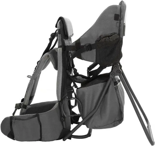 Alt view image 4 of 7 - ClevrPlus CC Hiking Child Carrier Baby Backpack Camping for Toddler Kid, Grey
