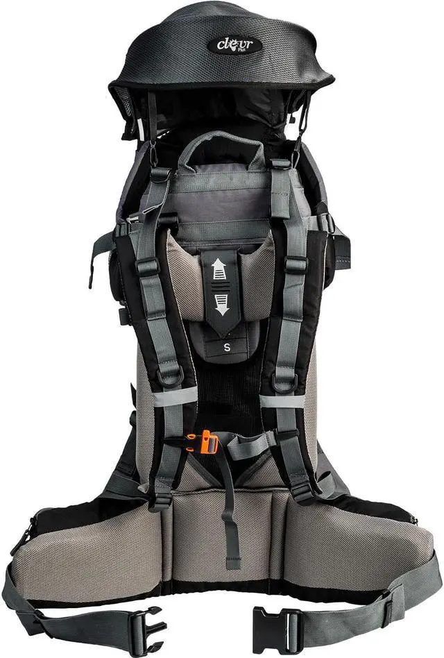 Alt view image 10 of 13 - ClevrPlus Canyonero Baby Backpack Kid Toddler Camping Hiking Child Carrier Black