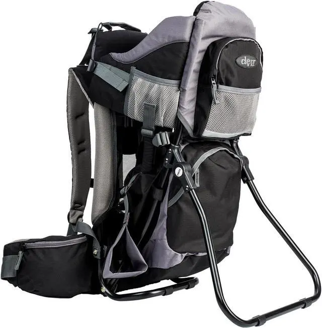 Alt view image 8 of 13 - ClevrPlus Canyonero Baby Backpack Kid Toddler Camping Hiking Child Carrier Black