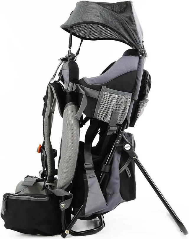 Alt view image 9 of 13 - ClevrPlus Canyonero Baby Backpack Kid Toddler Camping Hiking Child Carrier Black