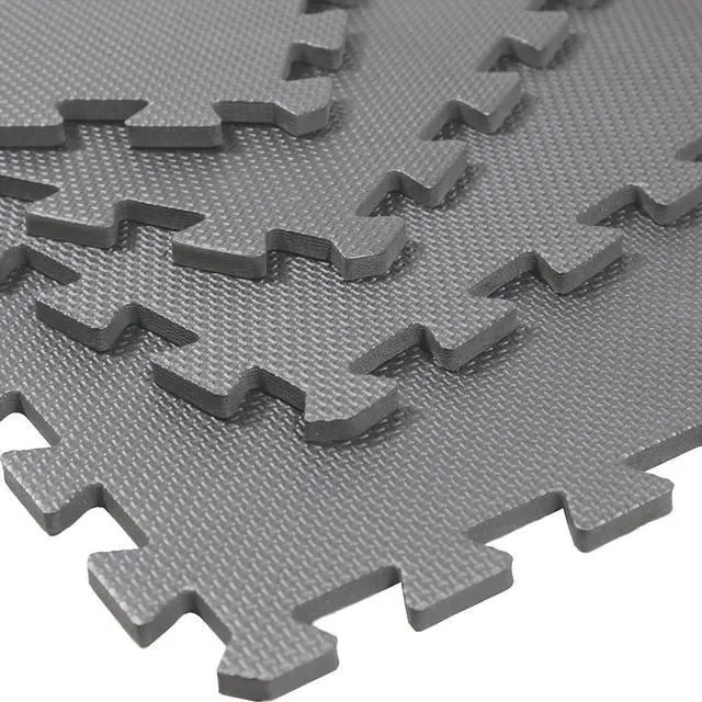 Alt view image 4 of 7 - Xspec 3/8" Thick 100 Sq Ft EVA Foam Floor Exercise Gym Mats, Charcoal Grey