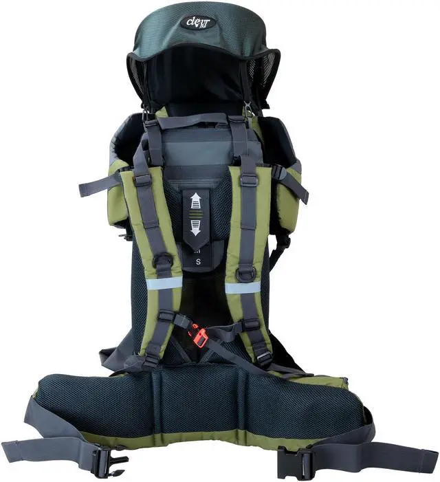 Alt view image 3 of 7 - ClevrPlus Canyonero Baby Backpack Kid Toddler Camping Hiking Child Carrier Green