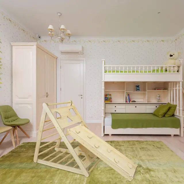 Alt view image 7 of 8 - XL Wooden Triangle Climber with Reversible Climbing Ramp/Slide for Kids Toddlers