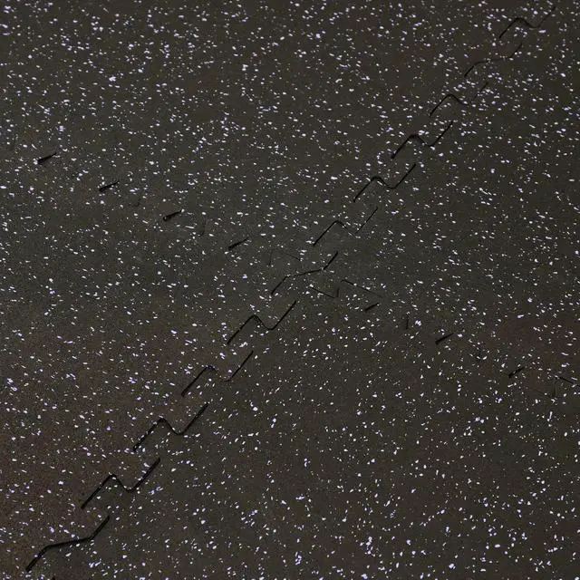 Alt view image 6 of 7 - Xspec 1/2" Thick 48 Sq Ft Rubber Top EVA Foam Home Gym Mats 12 pcs, Purple Black