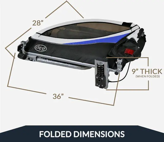 Alt view image 5 of 7 - ClevrPlus Deluxe 3-in-1 Bike Trailer Stroller Jogger for Kids, Blue