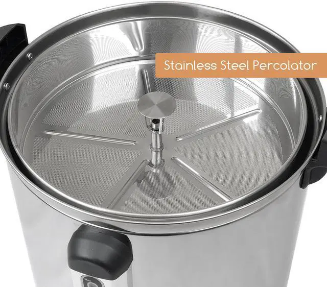 Alt view image 5 of 7 - PartyHut 100-Cup Commercial Coffee Urn Brewing Broiler Coffee Maker