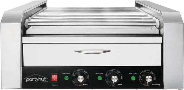 Alt view image 3 of 7 - Commercial Hot Dog Machine 11 Roller and 30 Hotdog Grill Cooker with Bun Warmer