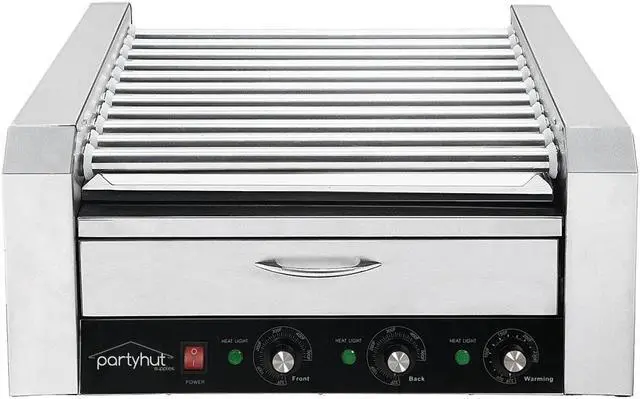 Main image of Commercial Hot Dog Machine 11 Roller and 30 Hotdog Grill Cooker with Bun Warmer