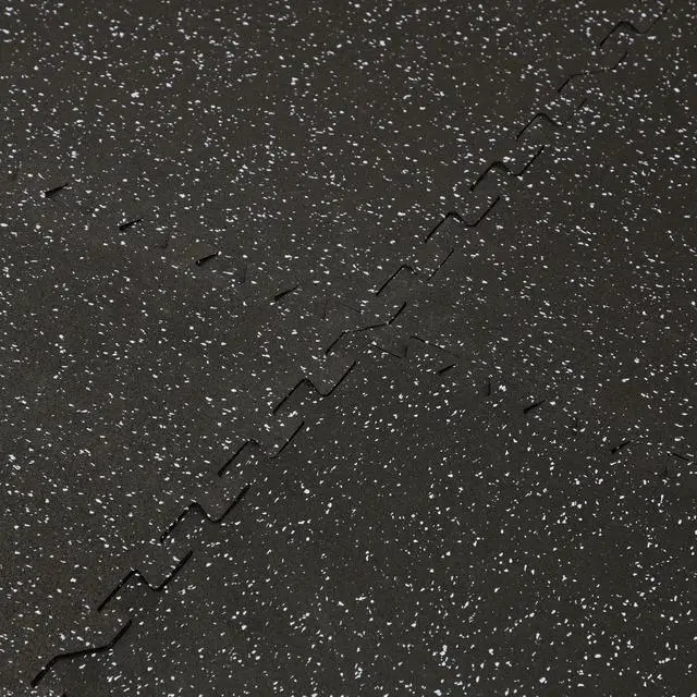 Alt view image 5 of 7 - Xspec 1/2" Thick 48 Sq Ft Rubber Top EVA Foam Home Gym Mats 12 pcs, Grey Black