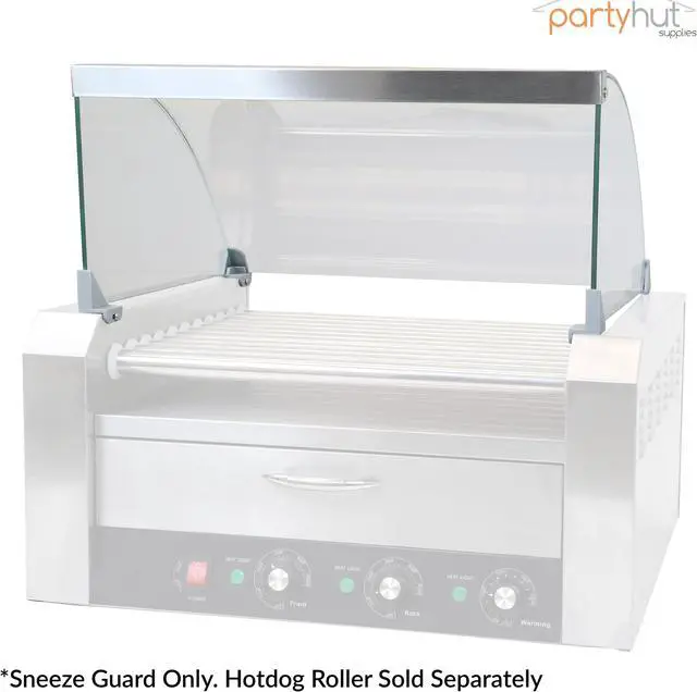 Alt view image 3 of 3 - PartyHut Hotdog Roller Sneeze Guard for 11 Roller Commercial Machine Clear Cover